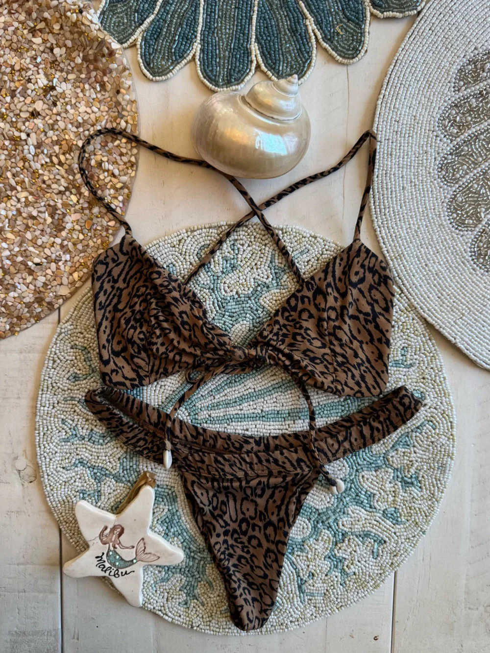 Indah cheetah three piece bikiniset 🐆